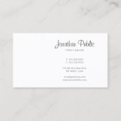 Carte De Visite Élégant moderne manuscrit Script professionnel (Devant)