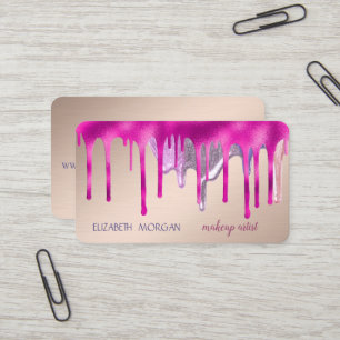 Carte De Visite Élégant Moderne, Maquilleuse, Drips