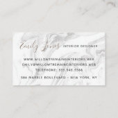 Carte De Visite Élégant moderne marbre gris professionnel (Dos)