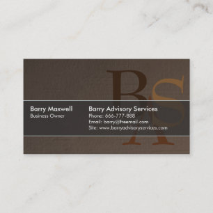 Carte De Visite Élégant Moderne Marron Simple Professionnel