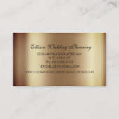 Carte De Visite Élégant moderne minimal Mariage d'or métallique (Dos)