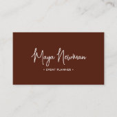 Carte De Visite Élégant moderne minimal QR Code professionnel Brow (Devant)