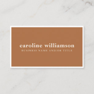 Carte De Visite Élégant Moderne Minimaliste Boho Terracotta Rouill