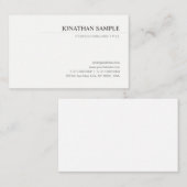 Carte De Visite Élégant moderne minimaliste Modèle de design simpl (Devant / Derrière)
