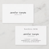 Carte De Visite Élégant moderne minimaliste Modèle manuscrit (Devant / Derrière)