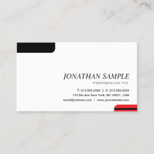 Carte De Visite Élégant Moderne Minimaliste Professionnel Simple
