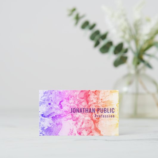 Carte De Visite Élégant moderne Modèle d'art Abstrait professionne (Debout devant)