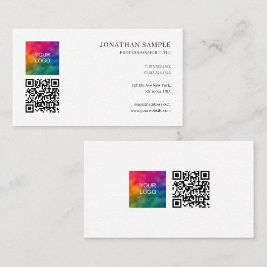 Carte De Visite Élégant Moderne Modèle élégant Mignonne Signature  (Devant / Derrière)