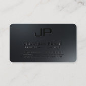 Carte De Visite Élégant moderne Modèle simple Monogramme noir (Dos)