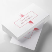 Carte De Visite Élégant moderne moderne rouge clair contemporain