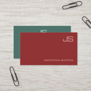 Carte De Visite Elégant Moderne Monogramme Design Professionnel Lu