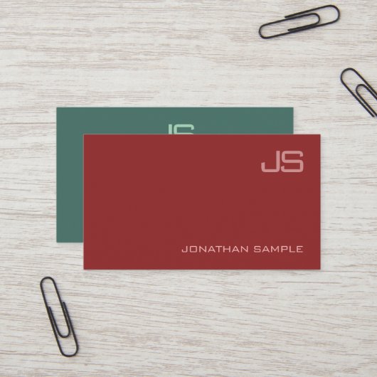 Carte De Visite Elégant Moderne Monogramme Design Professionnel Lu (Devant/Arrière en situation)