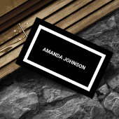 Carte De Visite Élégant moderne noir & blanc professionnel