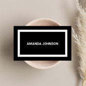 Carte De Visite Élégant moderne noir & blanc professionnel