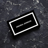 Carte De Visite Élégant moderne noir & blanc professionnel