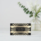 Carte De Visite Élégant moderne, Noir, Gratté Or, Diamants (Debout devant)