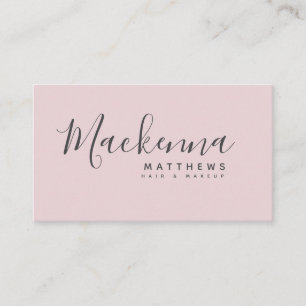 Carte De Visite Élégant moderne Nom personnalisé Blush Pink Sal
