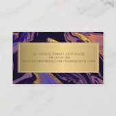 Carte De Visite Elégant moderne Ombre Marble Gold Touch (Dos)