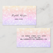 Carte De Visite Elégant moderne Ombre Parties scintillant Bokeh (Devant / Derrière)