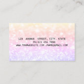 Carte De Visite Elégant moderne Ombre Parties scintillant Bokeh (Dos)