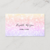 Carte De Visite Elégant moderne Ombre Parties scintillant Bokeh (Devant)