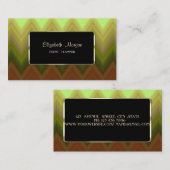 Carte De Visite Elégant, moderne, Ombre Zigzag Chevron (Devant / Derrière)