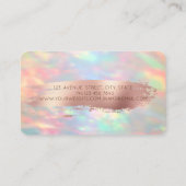 Carte De Visite Élégant Moderne, Opale, Rose Brush Stroke (Dos)