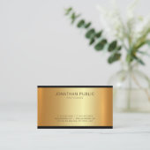 Carte De Visite Élégant moderne or glamour professionnel unique (Debout devant)