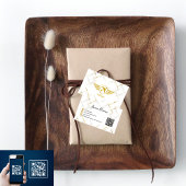 Carte De Visite Élégant Moderne Or Professionnel, Code QR