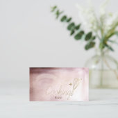 Carte De Visite Elégant moderne, Or Rose, Whisk, Cuisine (Debout devant)