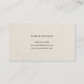Carte De Visite Elégant moderne papier texture ciseaux Coiffeur (Dos)
