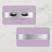 Carte De Visite Élégant Moderne Parties scintillant Argent Profess (Devant / Derrière)