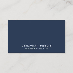 Carte De Visite Élégant Moderne Personnalisé Bleu Marine Professio