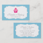 Carte De Visite Élégant, moderne, petit gâteau, boulangerie (Devant / Derrière)