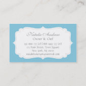 Carte De Visite Élégant, moderne, petit gâteau, boulangerie (Dos)