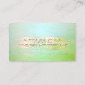 Carte De Visite Élégant Moderne, Pinceau Vert Brise Lotus (Dos)