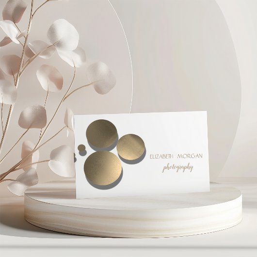 Carte De Visite Élégant moderne, Points, Blanc