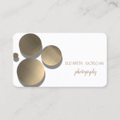 Carte De Visite Élégant moderne, Points, Blanc (Devant)