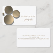 Carte De Visite Élégant moderne, Points, Blanc (Devant / Derrière)