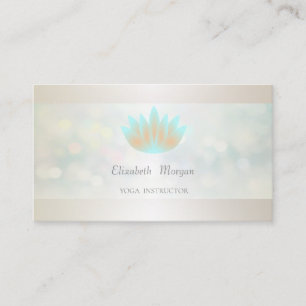 Carte De Visite Élégant Moderne Professionnel Bokeh, Lotus
