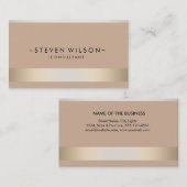 Carte De Visite Élégant moderne professionnel en métal de feuille (Devant / Derrière)