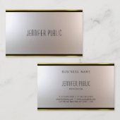 Carte De Visite Élégant Moderne Professionnel Glamor Unique Plain (Devant / Derrière)