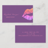 Carte De Visite Élégant Moderne Professionnel, Lèvres de Parties s (Devant / Derrière)