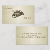 Carte De Visite Élégant Moderne Professionnel Lips-Lipstick (Devant / Derrière)