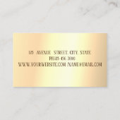 Carte De Visite Élégant Moderne Professionnel, Rayure Dorée (Dos)