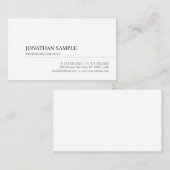 Carte De Visite Élégant Moderne Professionnel Simple Modèle (Devant / Derrière)