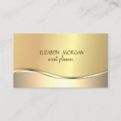 Carte De Visite Élégant Moderne Professionnel Simple Or (Devant)