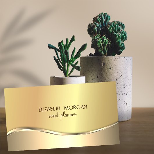 Carte De Visite Élégant Moderne Professionnel Simple Or