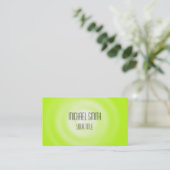 Carte De Visite Élégant Moderne Professionnel Vert Citron (Debout devant)