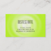Carte De Visite Élégant Moderne Professionnel Vert Citron (Dos)